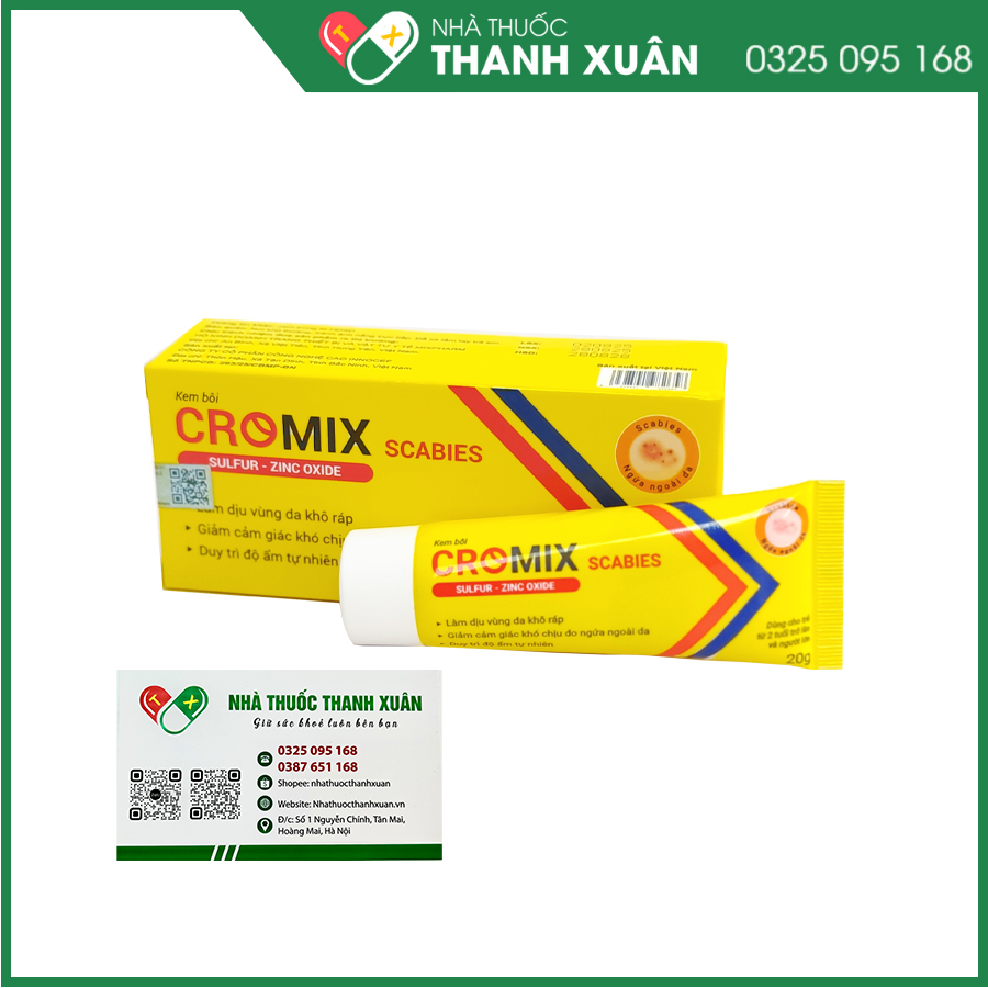 Kem Bôi Cromix giúp hỗ trợ làm mềm da, giảm khô ráp, ngứa ngoài da